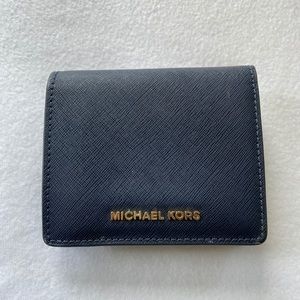 Michael Kors Navy Blue Leather Wallet